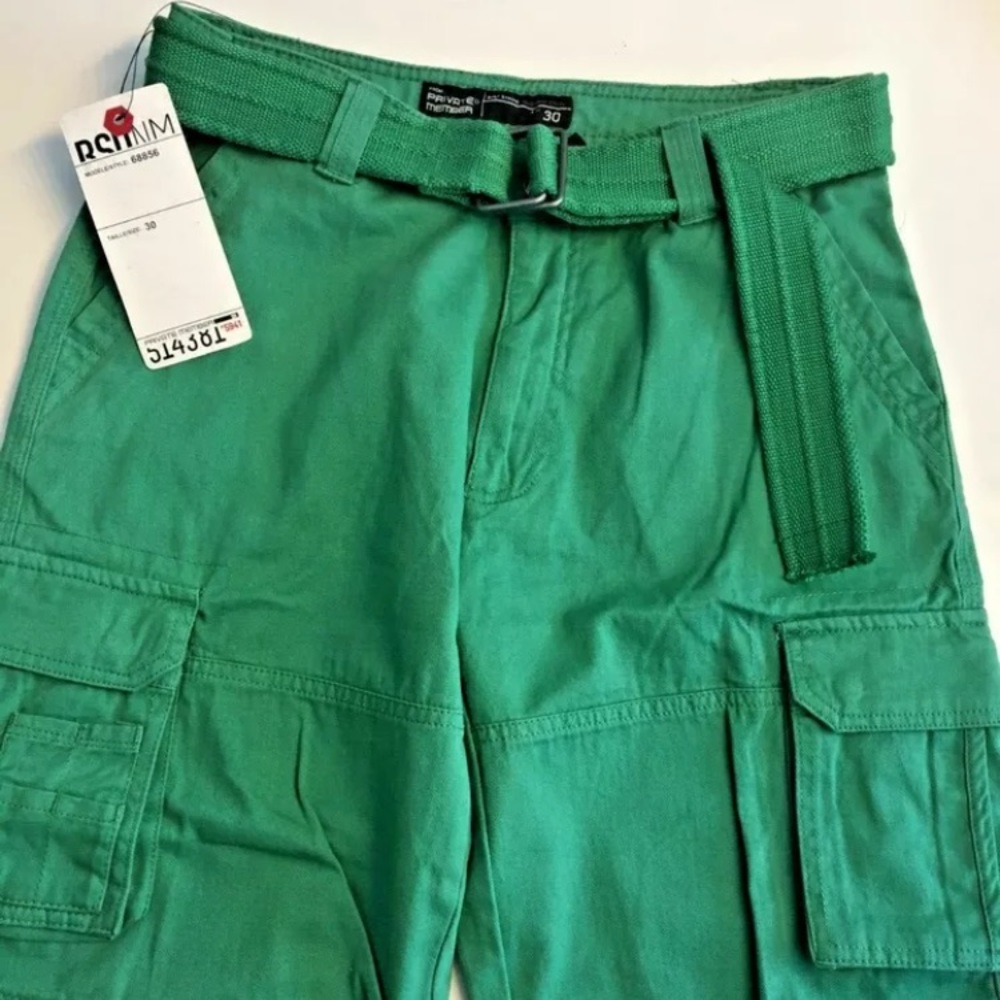 PRIVATE MEMBER Men's GREEN Cargo Shorts Size 30